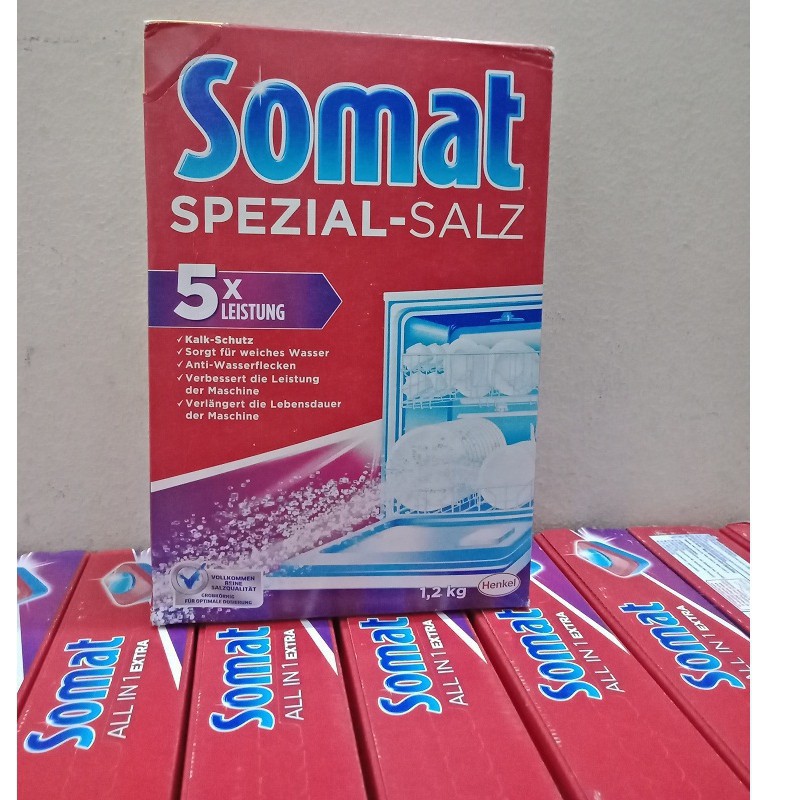 2 Muối Somat 1,2kg NK Đức cho máy rửa chén bát