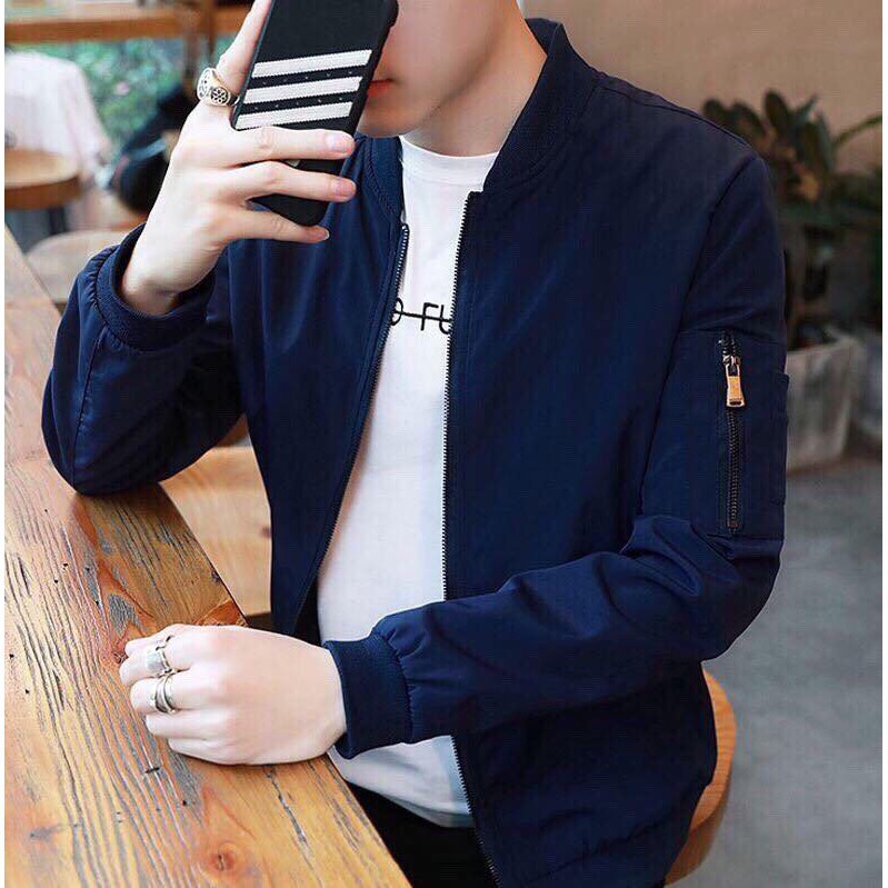 Áo khoác Kaki Bomber Jackets trơn nam nữ, áo gió thời trang, áo khoác đôi, áo gió cặp, áo gió Kaki