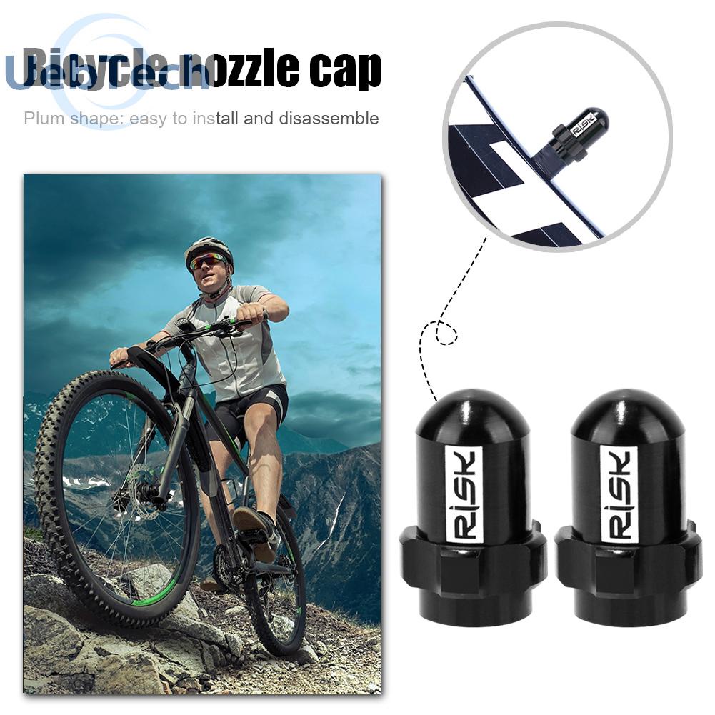 Uebtech 2pcs RISK MTB Road Bike Tire Valve Cap Bicycle Inner Tube Valve Dust Covers