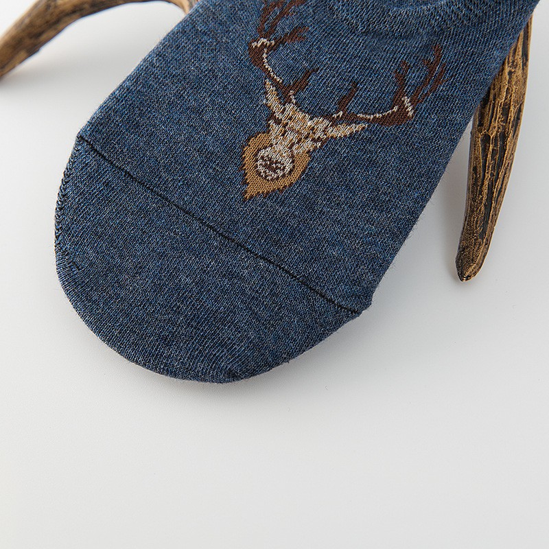 Set 5 Tất lười nam chống trượt Combo 5 Vớ ẩn nam Màu trơn Cotton