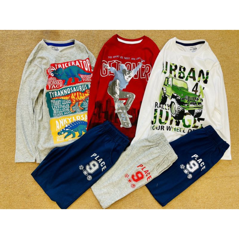 Bộ cotton bé trai đại 4-14 tuổi PL