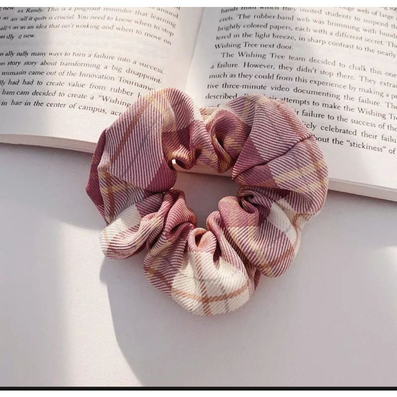 Dây cột tóc vải caro thời trang, phụ kiện trang sức CT055 - Filibra