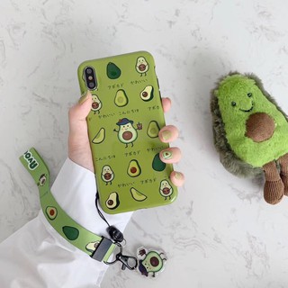 ỐP LƯNG IPHONE HÌNH QUẢ BƠ KÈM DÂY ĐEO DÀI