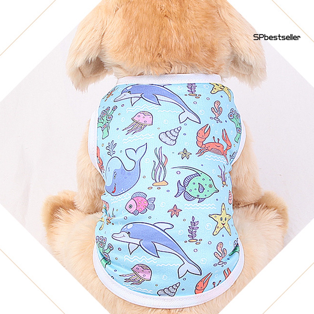 Áo Dệt Kim Thoáng Khí In Họa Tiết Hoạt Hình Cho Thú Cưng