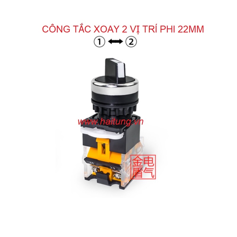 CÔNG TẮC XOAY LA38 2 VỊ TRÍ PHI 22