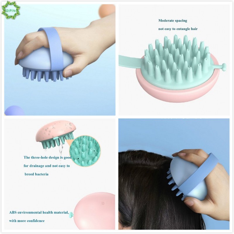[Hàng mới về] Bàn chải gội đầu tắm rửa tẩy tế bào chết chất liệu silicon đa chức năng