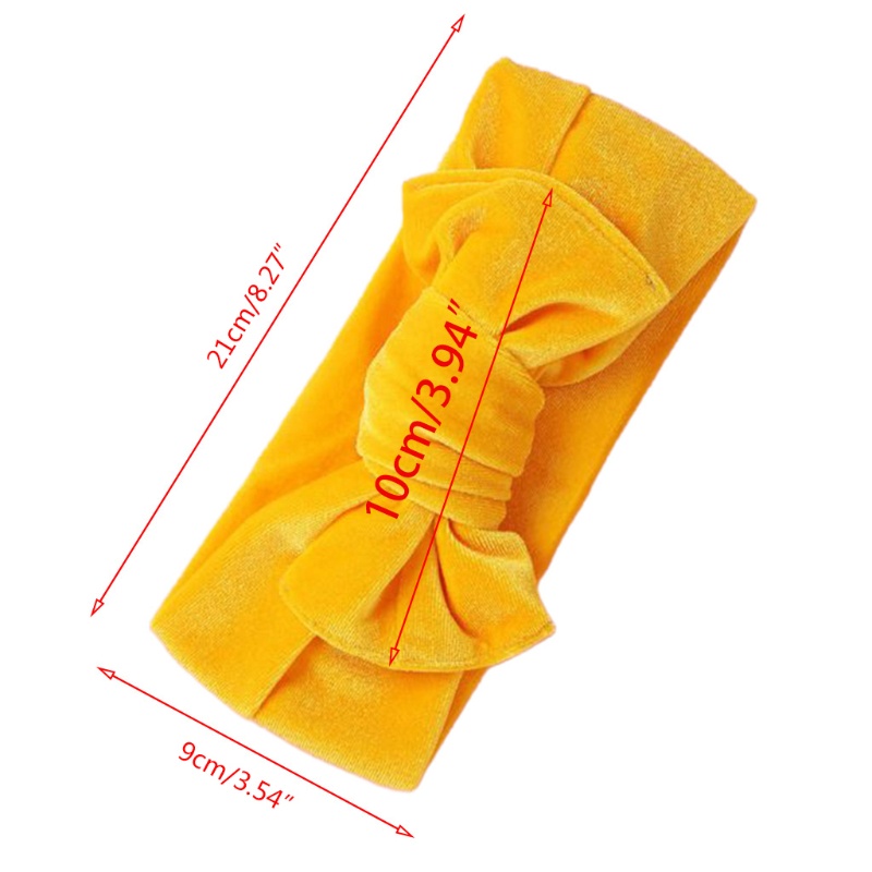 Băng Đô Nhung Bản Rộng Màu Sắc Tươi Sáng Co Giãn Thắt Nút Làm Phụ Kiện Chụp Ảnh Cho Bé Gái