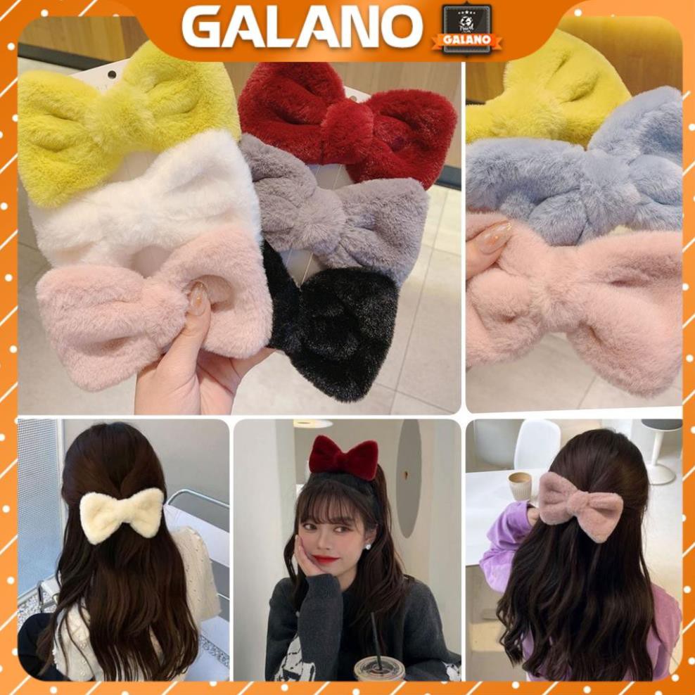 Kẹp tóc GALANO nơ kẹp tóc Hàn Quốc bông len thời trang mùa đông cho nữ FAH-001312
