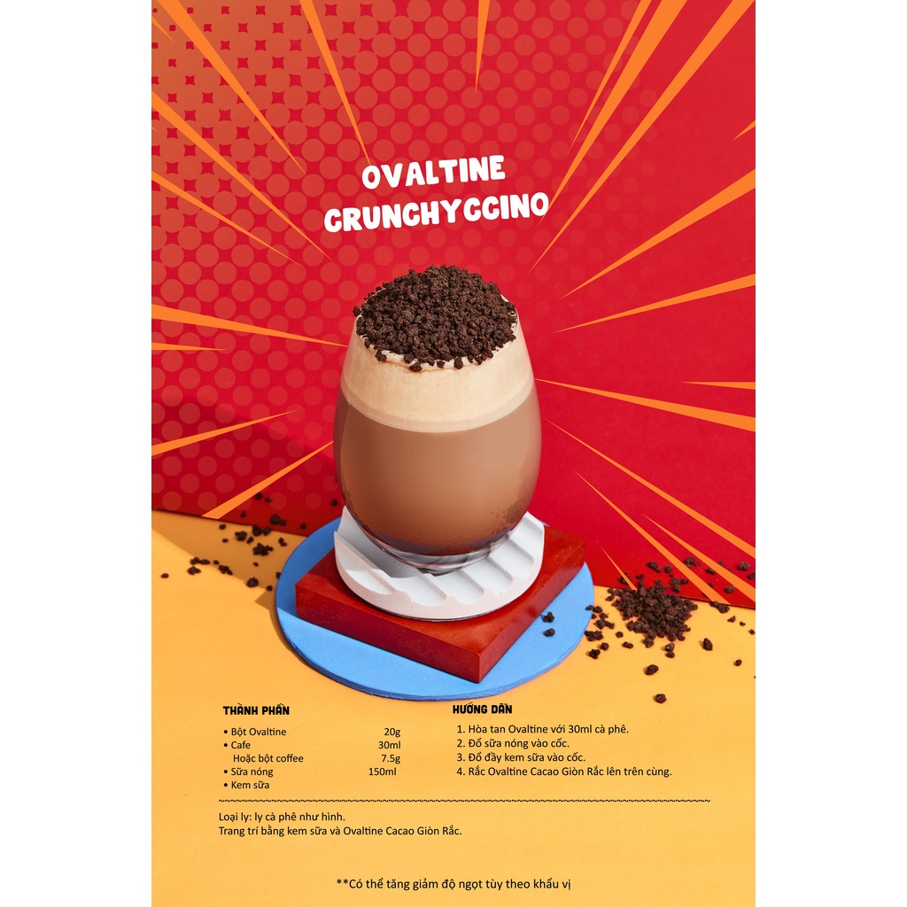 Kẹo Cacao Giòn Rắc Crunchy Pop Ovaltine - Túi 30 gói x 8g