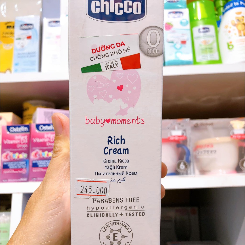 Kem Dưỡng Da Chống Khô Nẻ Chicco,Dưỡng Ẩm Chicco 100ml