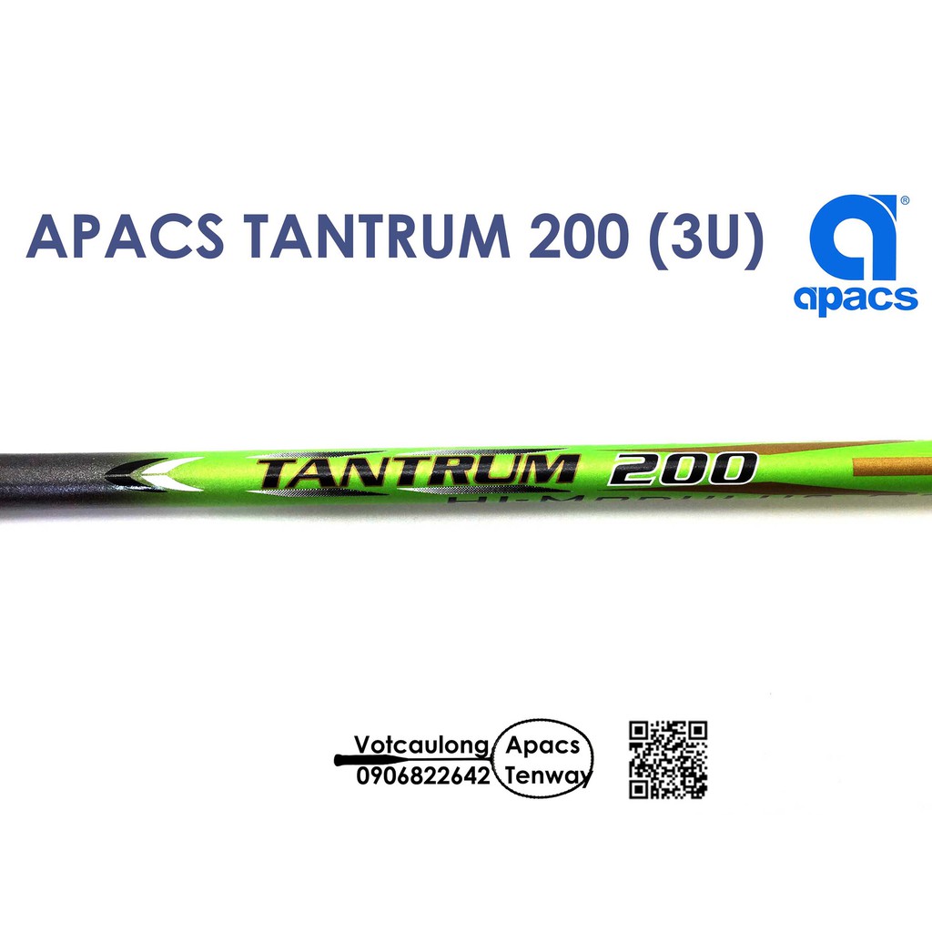 [Vợt cầu lông Apacs Tantrum 200 - 3U] Vợt huyền thoại Apacs, cân bằng công thủ, sức mạnh tuyệt vời