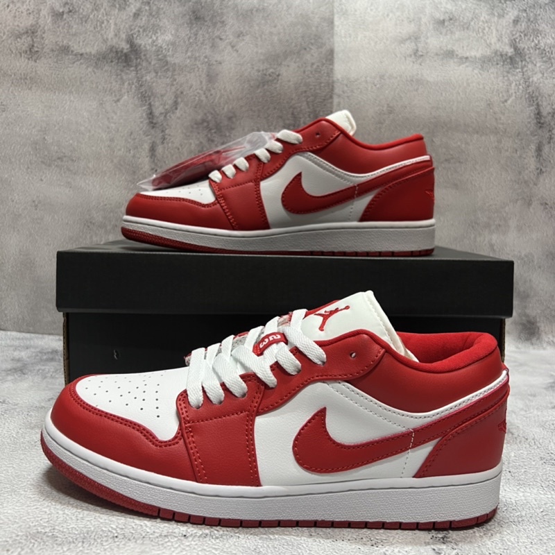 [KELLY SNEAKERS] Giày Thể Thao Sneaker Jordan 1 Low Đỏ Trắng - GymRed Cao Cấp (Ảnh Thật + Hàng Sẵn)