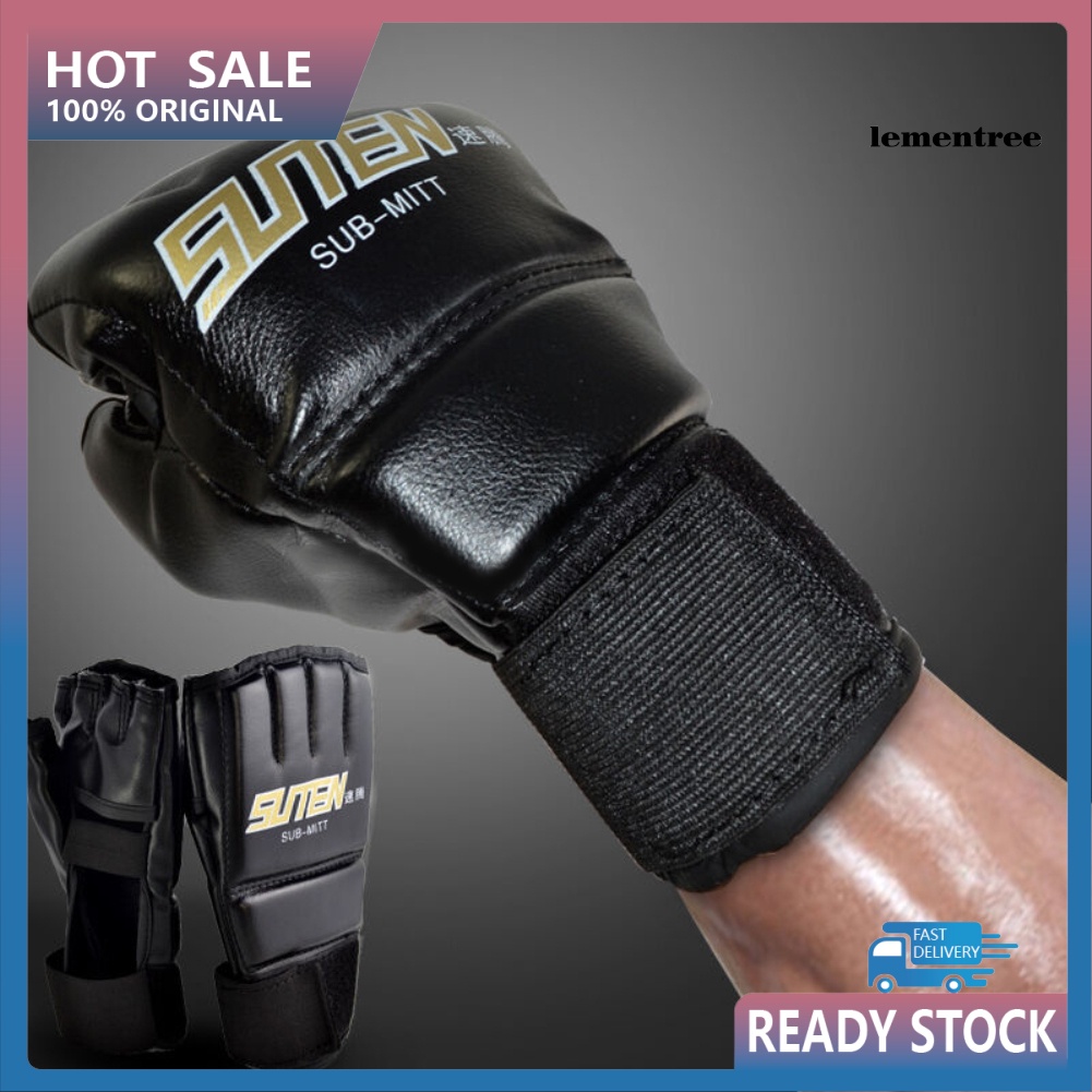 1 Cặp Găng Tay Đấm Bốc Mma Muay Thai Nửa Ngón