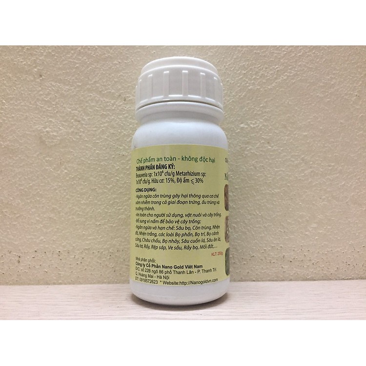 NANO GOLD NẤM KÍ SINH TRÙNG - CHẾ PHẨM SINH HỌC CAO CẤP - AN TOAN CHO NGƯỜI - NGĂN NGỪA CÔN TRÙNG, SÂU BỌ, NHỆN ĐỎ, NHỆN