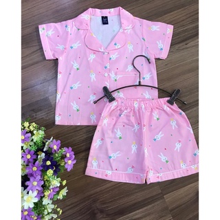 Pijama ngắn bé trai/gái chất kate thái