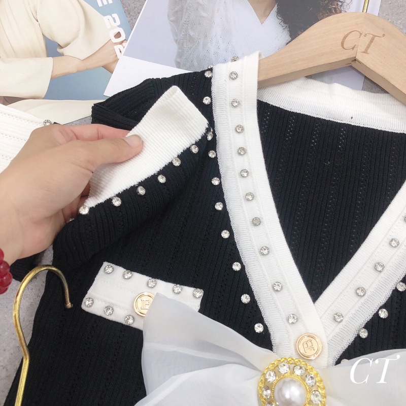 ÁO LEN NƠ TO SANG CHẢNH CHẤT LEN ĐẸP MS23118