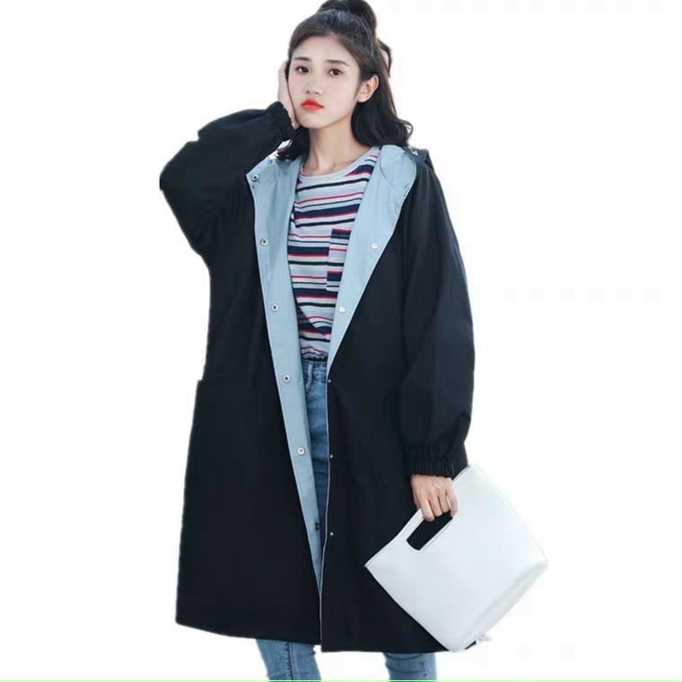 ÁO KHOÁC GIÓ DÁNG DÀI CÓ MŨ SIÊU TIỆN LỢI -JUNA STORE 24H-TP0301