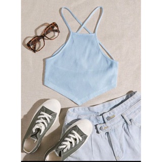 Áo yếm croptop dây đan hở lưng gợi cảm