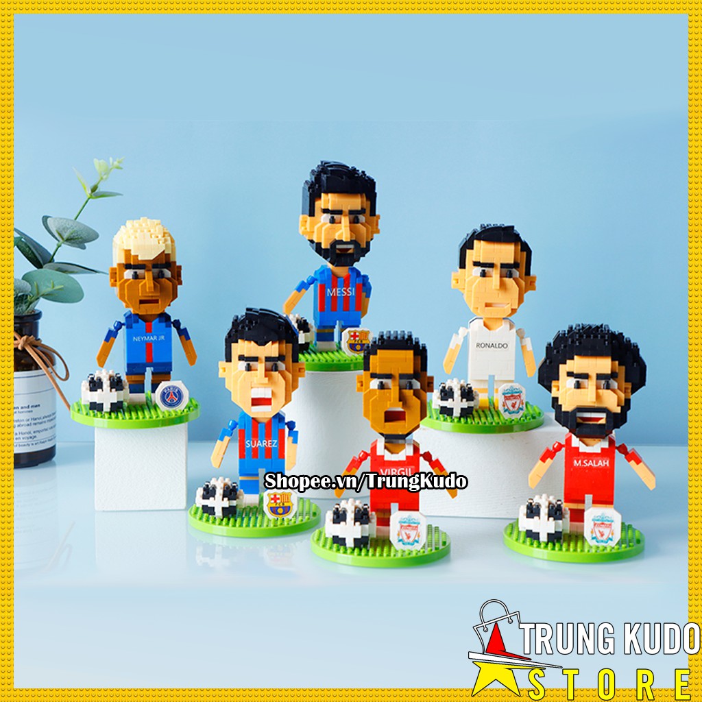 Lego Ronaldo Lego Messi Và Các Siêu Sao Bóng Đá - Đồ Chơi Xếp Hình Cầu Thủ Đá Bóng Neymar, Van Dijk, Salah