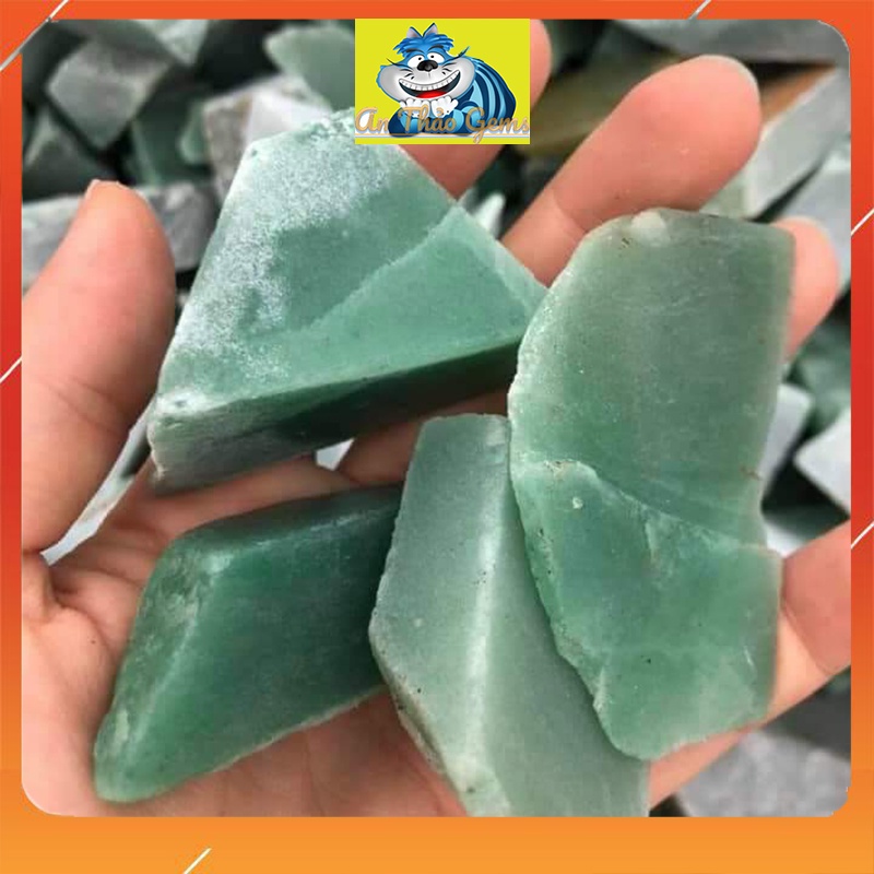 1Kg Đá Vụn Thô Màu Xanh Lục - Aventurine, Vụn Đá Phong Thuỷ Dùng Trang Trí, Dải Nền Nhà