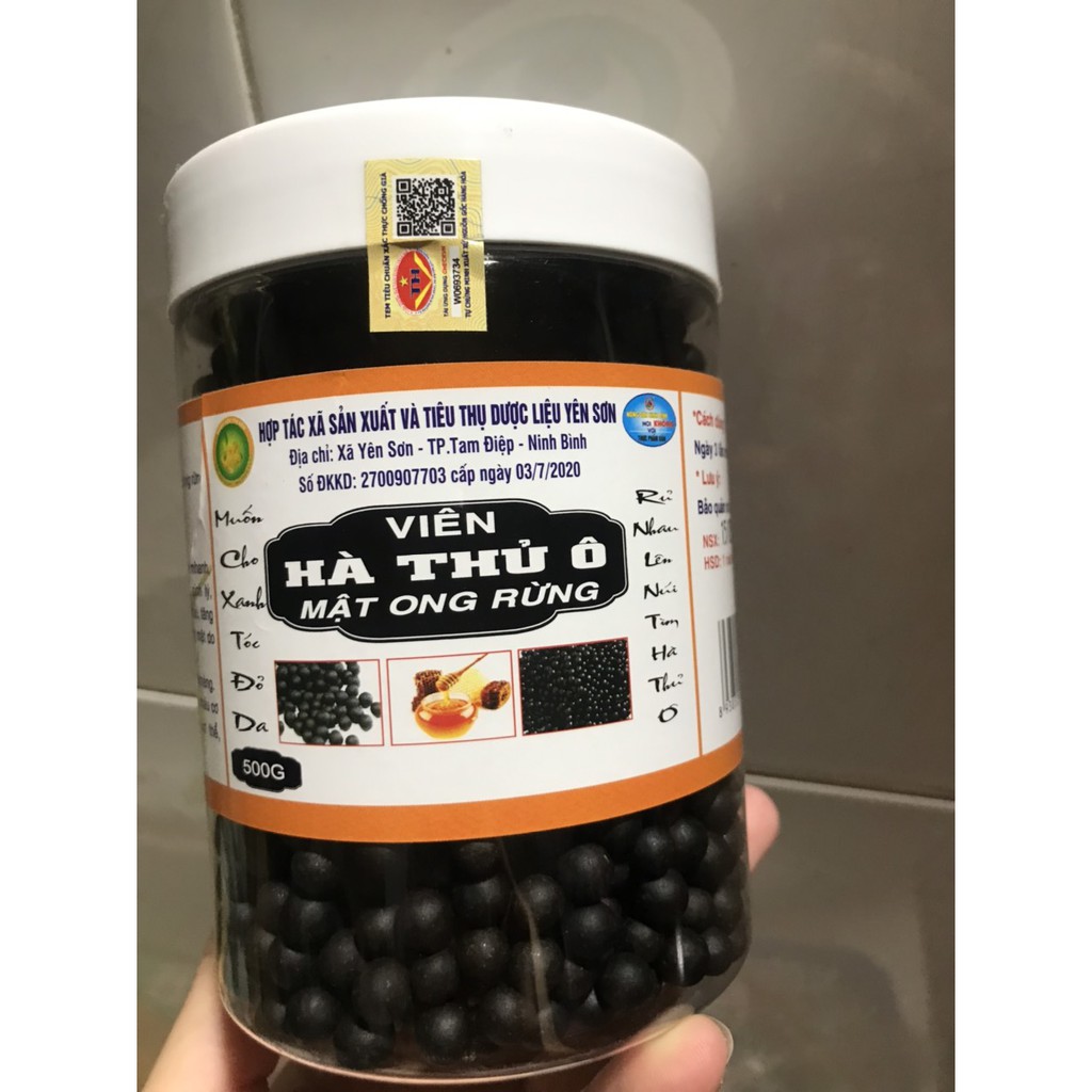 500gr Viên Hà thủ ô tẩm mật ong - HTX Yên Sơn .Giúp giảm rụng tóc, bổ máu- dễ - sp có ATTP