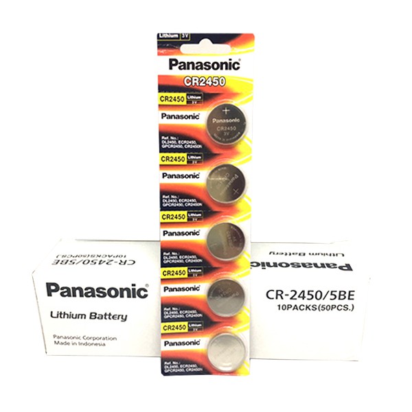 Pin CR2450 Panasonic lithium 3V vỉ 1 viên chính hãng