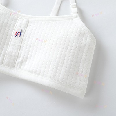 Áo Ngực Màu Trơn Thời Trang Trẻ Trung girl student double cotton bra teenager development vest