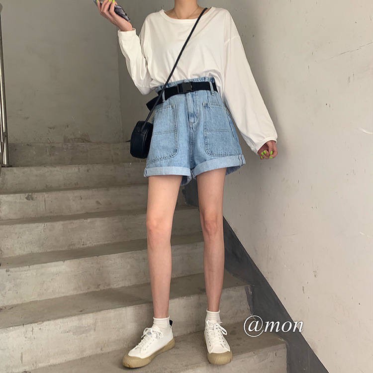 200411 SHORT BÒ ULZZANG TÚI HỘP XANH -SIZE S,M,L ( KO KÈM BELT ) | BigBuy360 - bigbuy360.vn