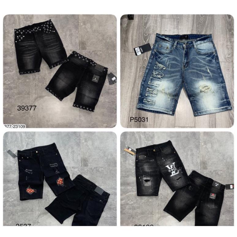 Quần Jeans Nam Amr, LV Hoạ Tiết Siêu Đẹp - Quần Bò Nam Rách Nhẹ Nhiều Mẫu Siêu Chất
