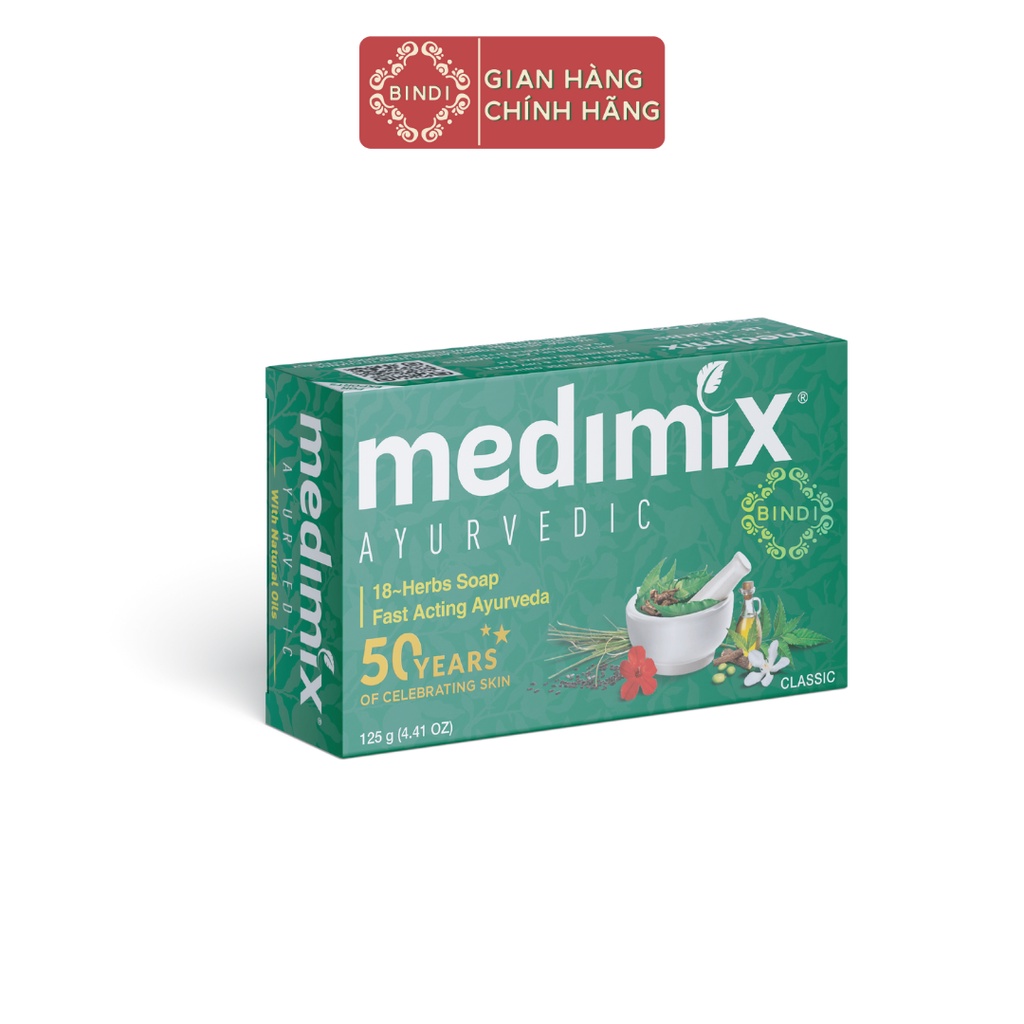 [Nhập mã COSBIN30 giảm đến 20K đơn 150K] Xà Phòng Medimix 18 Loại Thảo dược Ayurveda Tác Động Nhanh 125g