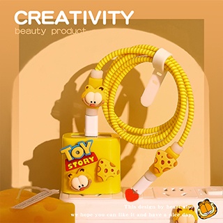 Phụ kiện bảo vệ cáp sạc thiết kế hình nhân vật hoạt hình dễ thương thích hợp cho compatible  for iPhone 13 20w 11 12promax