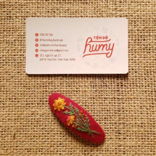 Kẹp tóc thêu tay size 6cm