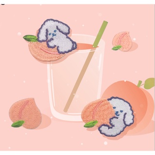 Zanmo sticker thêu - patch thêu dán quần áo quả đào