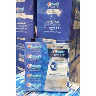 ( DATE 2026 ) KEM ĐÁNH RĂNG CREST 3D WHITE ADVANCED 147Gr - MỸ