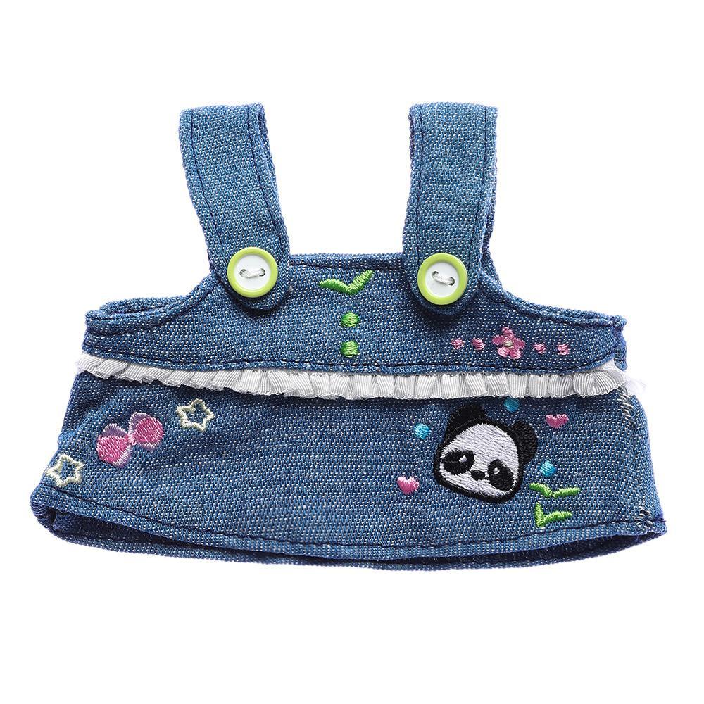 Đầm Yếm Denim Hình Gấu Trúc Xinh Xắn Cho Búp Bê