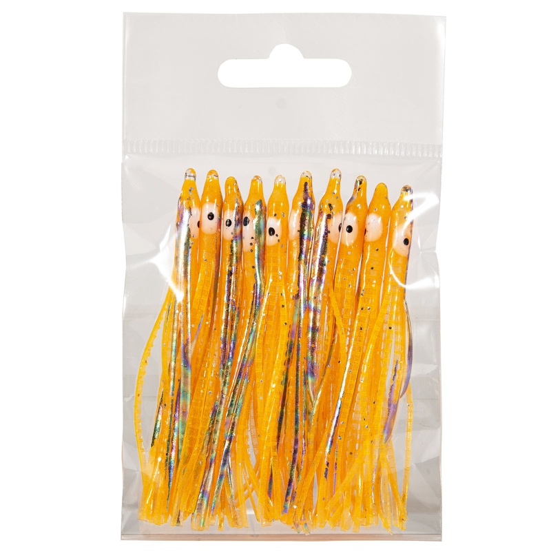 QQ Bộ 10 Mồi Mực Giả Câu Cá Mềm Kèm Móc Câu 2 Màu