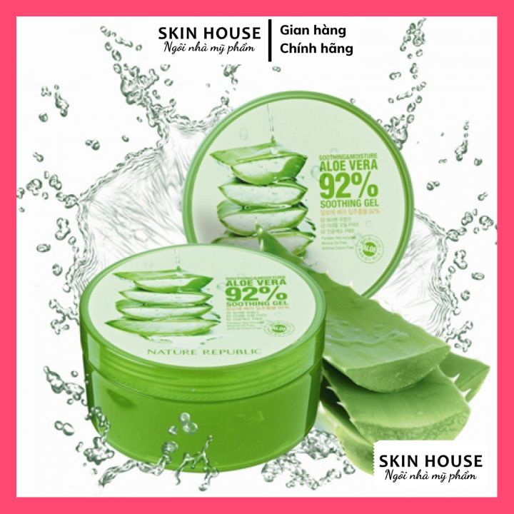 Gel Dưỡng Ẩm Lô Hội Nature Republic Soothing &amp; Moisture Aloe Vera 92% Soothing Gel 300ml