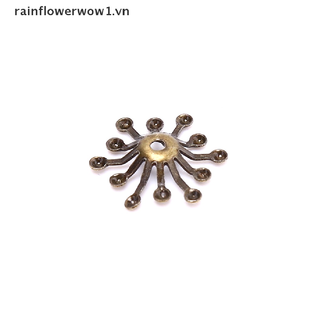 Bộ 50 Đầu Nối Hoa Bằng Kim Loại Phong Cách Vintage