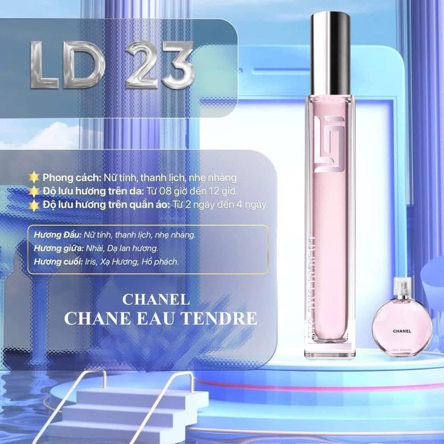 LD23 TINH DẦU NƯỚC HOA PHÁP CHAN.CE C.HANEL- LD PERFUME OIL Thơm lâu Nhẹ nhàng, Thanh lịch, Nữ tính