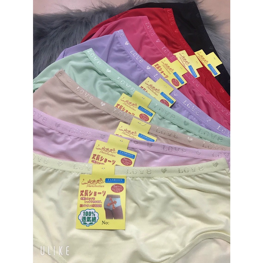 Combo 05 quần lót nữ lưng cao thun lạnh cao cấp bigsize, siêu co giãn, mát lạnh, Bigsize 60-80kg