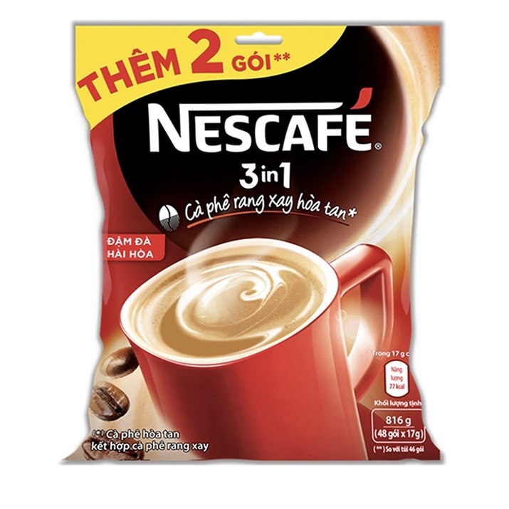 Nescafe 3in1 cà phê đậm đà 46 tặng 2 gói