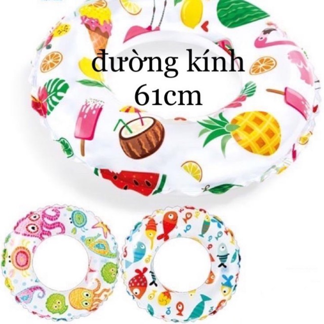 Phao Tròn Đường Kính 61cm Cho Bé Từ 3 Tuổi, phao bơi trẻ em - QUYENSPORT