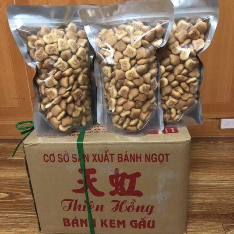 Bánh gấu thiên hồng nhân kem