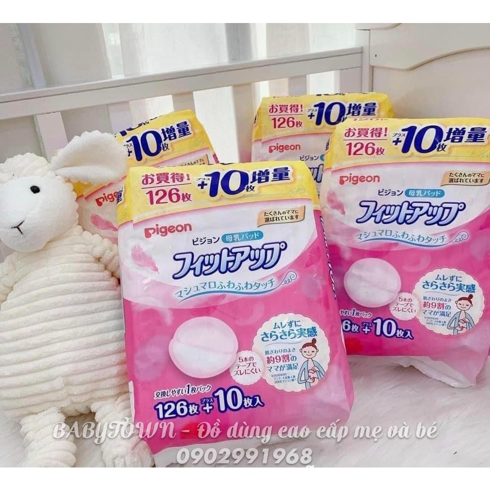Miếng lót thấm sữa Pigeon nội địa Nhật loại 126 miếng/bịch
