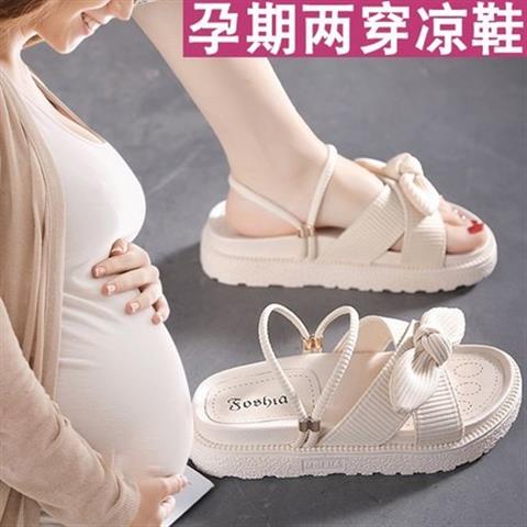 Dép Sandal Đế Bằng Mềm Mại Thoải Mái Chống Trượt Cỡ Lớn Cho Mẹ Bầu