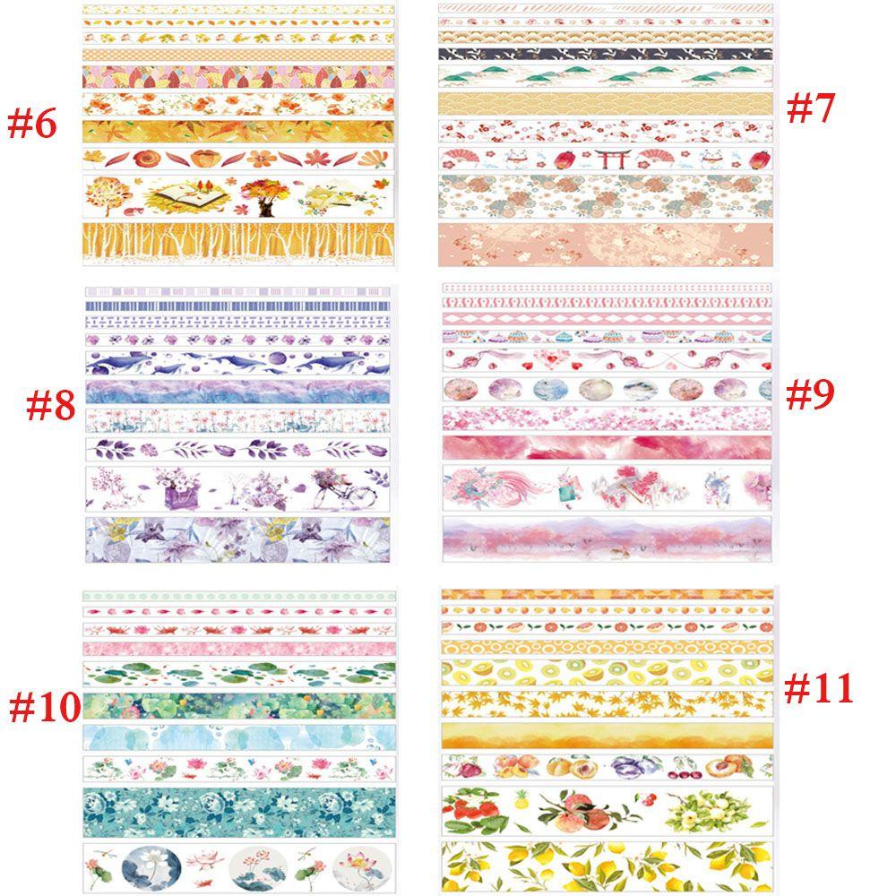 Bộ 10 Cuộn Băng Keo Giấy Dán Trang Trí Họa Tiết Khu Rừng Đại Dương Thời Trang