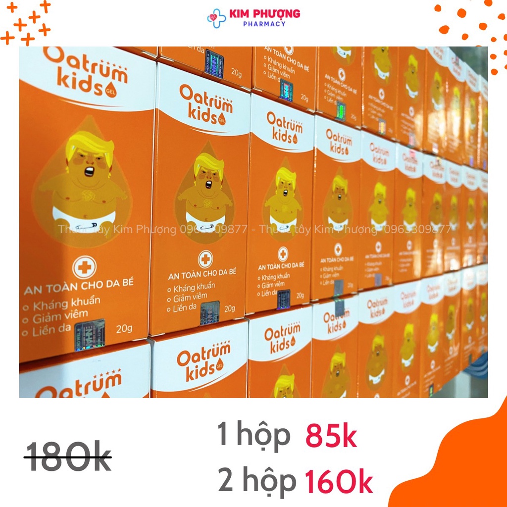 [Chính hãng] Gel Bôi Oatrum Kids - Hăm, Tràm Sữa, Mụn Nhọt, Rôm Sẩy Trẻ Sơ Sinh - 20g