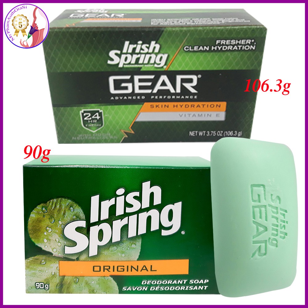 Xà bông Irish Spring làm sạch duy trì độ ẩm cho da và ngăn ngừa mùi cơ thể 90g-105g-115g USA