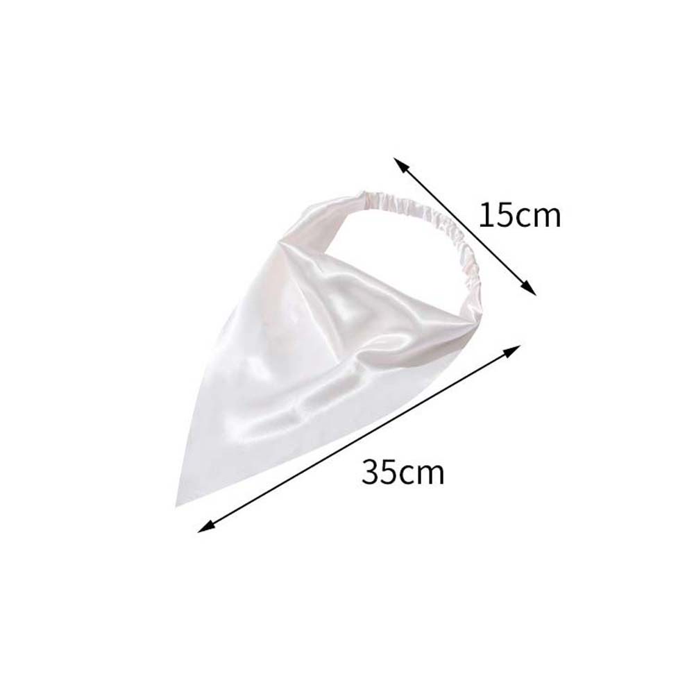 Băng Đô Cài Tóc Bằng Lụa Satin Co Giãn Hình Tam Giác Nhiều Màu Thanh Lịch Cho Nữ
