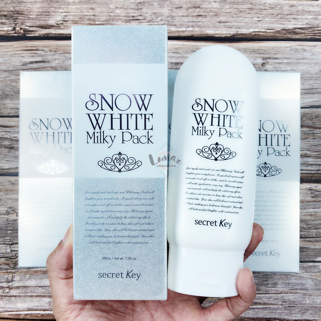 Kem Ủ Dưỡng Sáng Da Toàn Thân Secret Key Snow White Milky Pack 200ml - Make Up Body Snow White